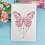 (Feather)Muttertag Geschenkkarte mit 3D Schmetterling Papier Kunst Handarbeit Touch für Feier 5