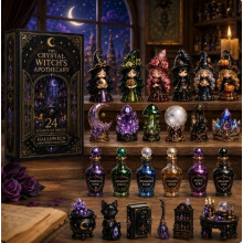 (Window Potion)Calendrier de l'Avent Halloween boîte décorative avec tirages de dessins animés pour décoration de vacances