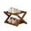 (Brown)Bamboo Multi Layer Folding Shoe Rack Storage Shelf Indoor Use Durability Sturdy 2