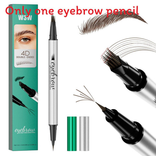 (Brown)W3w Refillable Doublesided Eyebrow Pencil With Smudgeproof Ink For Use Makeup