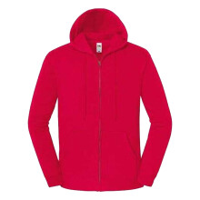 (3XL, Red) Fruit of the Loom Unisex Adult Iconic Premium Full Zip Hoodie