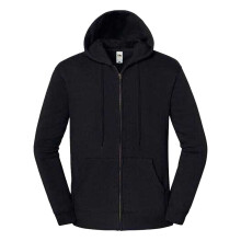 (L, Black) Fruit of the Loom Unisex Adult Iconic Premium Full Zip Hoodie