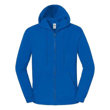(L, Royal Blue) Fruit of the Loom Unisex Adult Iconic Premium Full Zip Hoodie