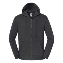 (XXL, Light Graphite) Fruit of the Loom Unisex Adult Iconic Premium Full Zip Hoodie