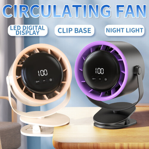 Dual-Breaking Wind Desktop Multi-Function Clip USB Charging Multi-Angle Adjustable Circulation Electric Fan A 2