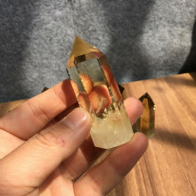 (5-6cm)Natural Smokey Citrine Quartz Obelisk Crystal Wand Point Healing Decor Home