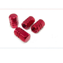 (Red)19mm Car Wheel Tire Nut Lug Dust Cover Cap Protector Hub Screw Rim Black Tool