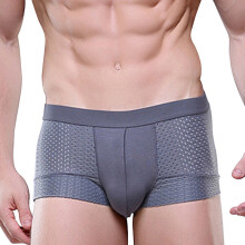 (Gray,L)Nueva ropa interior transpirable de malla para hombre boxer de seda ropa interior de cuatro esquinas al por mayor