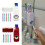 (White)Automatic Toothpaste Dispenser And Toothbrush Holder Plastic Bathroom Organizer 5
