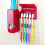 (White)Automatic Toothpaste Dispenser And Toothbrush Holder Plastic Organizer Bathroom 2