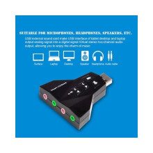 External Virtual 71 Channel Usb 20 3d Audio Sound Card Laptop Pc Adapter Mic