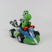 (Yoshi)Gifts Super Mario Kart Princess Peach Pull Back Figure Car Pvc Collection Toy