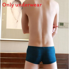 (Dark Blue,Tag M=US XS)Calzoncillos boxer nariz de elefante calzoncillos ropa interior sexy para hombre
