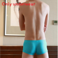 (Light Blue,Tag 2XL=US L)Calzoncillos boxer nariz de elefante calzoncillos ropa interior sexy para hombre