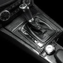 ABS Carbon Fiber Gear Shift Panel Trim Set for - C Class W204 2007-2013