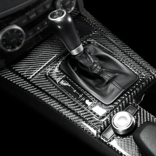 ABS Carbon Fiber Gear Shift Panel Trim Set for - C Class W204 2007-2013