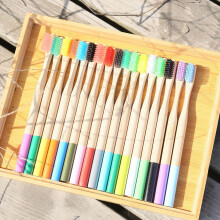 17pcs Bamboo Toothbrush Set, Soft Toothbrush, Biodegradable Natural and Eco-Friendly