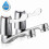 Bathroom Taps Lever - 1/2 Basin Taps Bathtub Set With Metal Knobs Pillar Polished Plated 5