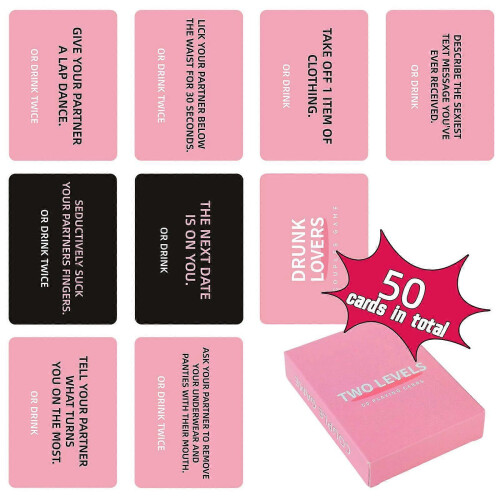 50pcs Couples Drinking Card Game Romantic Date Night Interactive Game Valentine’s Day Gift 1