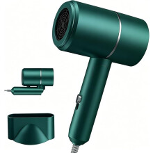 (green)Foldable Ionic Hair Dryer with Diffuser, 800W Fast Drying, 38000 RPM, Lightweight, Pink Blue, Black Friday, Home & Travel