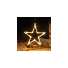 (Pentagramme) Décoration lumineuse de Noël originale pour fenêtre