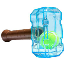 Tennisball im Hammer-Design, quietschendes Kauspielzeug aus Gummi mit Hammerfunktion, robustes interaktives Apportierspielzeug für klei