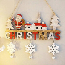 Décorations de Noël en bois à suspendre à la porte, à accrocher au mur, pour décorer le sapin de Noël ou le sapin de Noël. Cadeau idéal