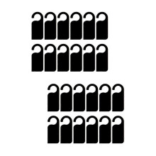 Wooden Hotel Sign Door Hanging for Decoration 24Pcs Pack Black