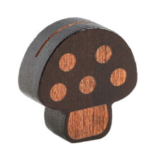 Porte-cartes de table en bois en forme de champignon – Motif mini hérisson – pour la maison et le bureau