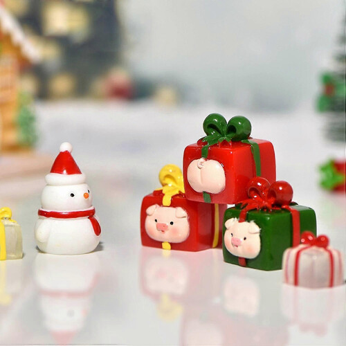 Weihnachtsgeschenkbox mit Miniaturfigur für Partys 2