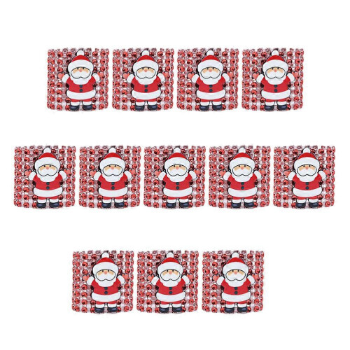 Rote Weihnachtsserviettenringe, 12 Stück 1