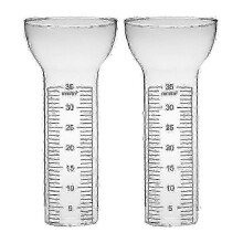 Vervangend glas voor regenmeter, compatibel met DIMEANI, weerbestendige transparante cilinder, 4,5 x 17 cm, 2 stuks, schaalverdeling 1-