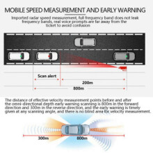 Radardetector, stads-/snelwegmodus, 360 graden detectie, met led-display voor auto's, spraakwaarschuwing en snelheidsalarm.