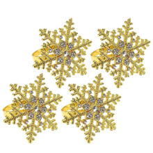 Kultainen lautasliinarengas, metalliseos, lautasliinan solki jouluillalliseen, 4 kpl