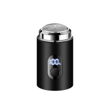 Mini Electric Shaver for Men, Portable Travel Razor, Black Friday, LED Display, Washable Pocket Shaver for Car & Trips, Black