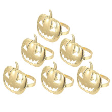 Halloween Table Decoration Pumpkin Napkin Ring for Dining 6Pcs