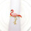 Flamingos Napkin Circle Alloy for Decor 2Pcs Pink Alloy Material 4