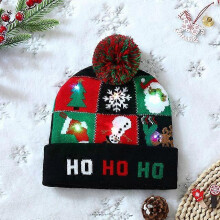 Cappelli di Natale luminosi, cappello lavorato a maglia per adulti e bambini, cappello di Babbo Natale con luce LED, regali per fe