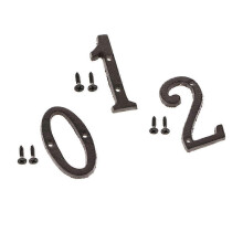 Amleso 3 szt., kute, żeliwne tabliczki z numerem na drzwi do domu, litery 0, 1, 2, DIY