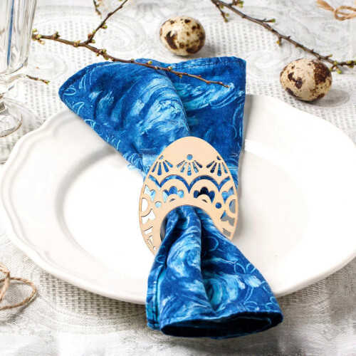 Wooden Easter Napkin Rings Egg Shaped Napkin Buckles for 20Pcs Dinner Use 2