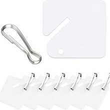 100 Pcs Key Tags with Metal Snap Hooks for Slotted Key Cabinets