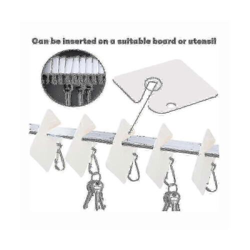 100 Pcs Key Tags with Metal Snap Hooks for Slotted Key Cabinets 2