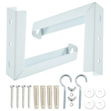 2Pcs Projector Curtain Hanger Projector Screen L-Bracket Mounting Hanger Holder Adjustable Extension Mount Stand
