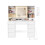 Dressing Table - MDF - Cloud White - LED Mirror with Power Outlets and 9 Drawers 1