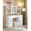 Dressing Table - MDF - Cloud White - LED Mirror with Power Outlets and 9 Drawers 2