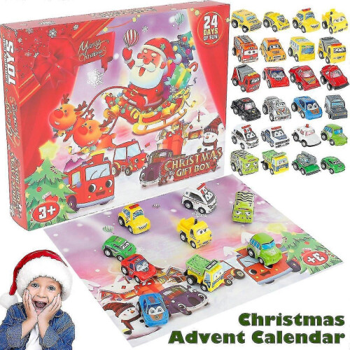 24 stk. bil-adventskalender til jul
