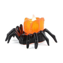 Dekoracje na Halloween, świeca LED, plastikowa lampa w kształcie pająka z dynią do domowego baru, nawiedzony dom, dekoracja na imprezę