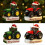 Weihnachtsschmuck Traktor mit Weihnachtsmütze 2