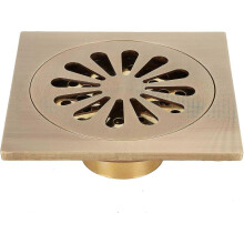 Shower Drain 4 inch, Floor Drain Set with Removable Grate Cover, Floor Waste Drain Point Center for Kitchens, Bathrooms, Garages