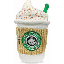 Jucărie de cafea pentru câini Latte - Jucării distractive de toamnă pentru câini - Jucării de pluș care scârțâie pentru sărbători, pen